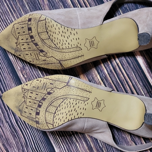 Bella-Vita Pointed Tan Heels Womens Scarlett Slingback Pumps Sz 10 - Picture 4 of 4